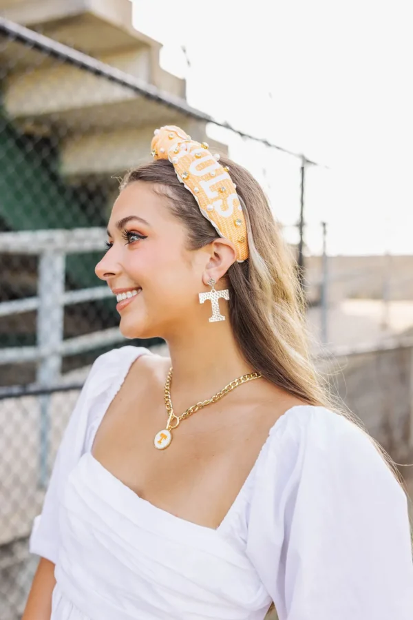 University of Tennessee Silver Logo Earring with BC Logo-Brianna Cannon Sale
