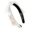 University of Tennessee White Thin Embroidered Ribbon Bow Headband-Brianna Cannon New