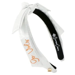 University of Tennessee White Thin Embroidered Ribbon Bow Headband-Brianna Cannon New