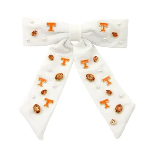 University of Tennessee White Tennessee Bow Barrette-Brianna Cannon Sale