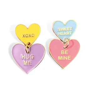 Valentine's 2023 - Conversation Hearts Drop Earrings-Brianna Cannon Outlet