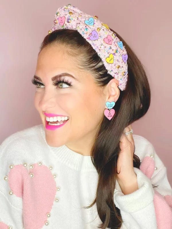 Valentine's 2023 - Conversation Hearts Drop Earrings-Brianna Cannon Outlet