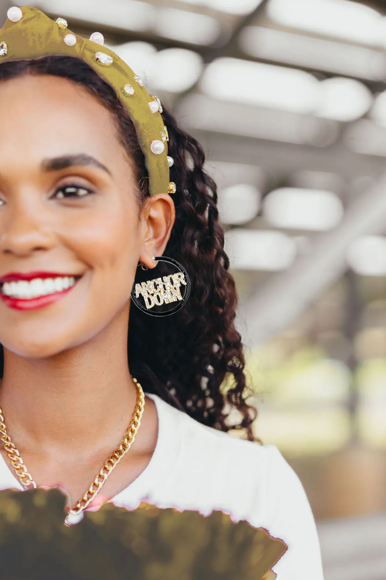 vanderbilt_anchor_down_bl_1.webp Vanderbilt ANCHOR DOWN Black Pavé Hoop Earrings-Brianna Cannon Outlet
