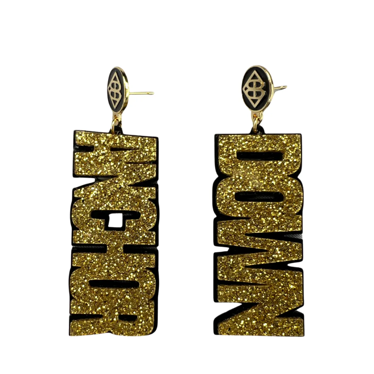 vanderbilt_gold_glitter_a_0.webp Vanderbilt Gold Glitter and Black ANCHOR DOWN Earrings-Brianna Cannon Hot