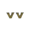 Vanderbilt Gold Logo Studs-Brianna Cannon Fashion