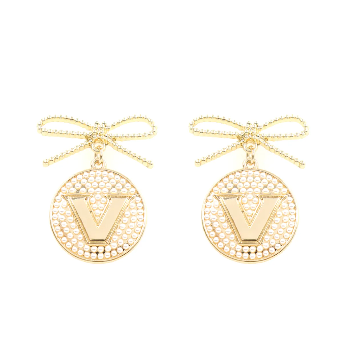 vanderbilt_logo_pearl_med_0.webp Vanderbilt Logo Pearl Medallion Earring-Brianna Cannon Outlet