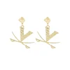 Virginia Gold Logo Earring with BC Logo-Brianna Cannon Sale