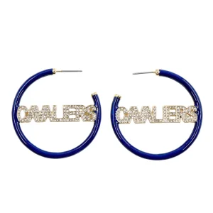 Virginia Navy Pavé Hoop Earrings-Brianna Cannon Discount
