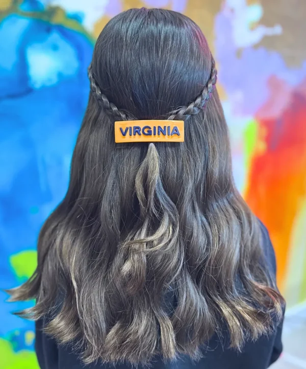 Virginia Orange VIRGINIA Rectangle Barrette Clip-Brianna Cannon Fashion