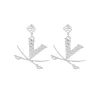Virginia Silver Logo Earring with BC Logo-Brianna Cannon Online