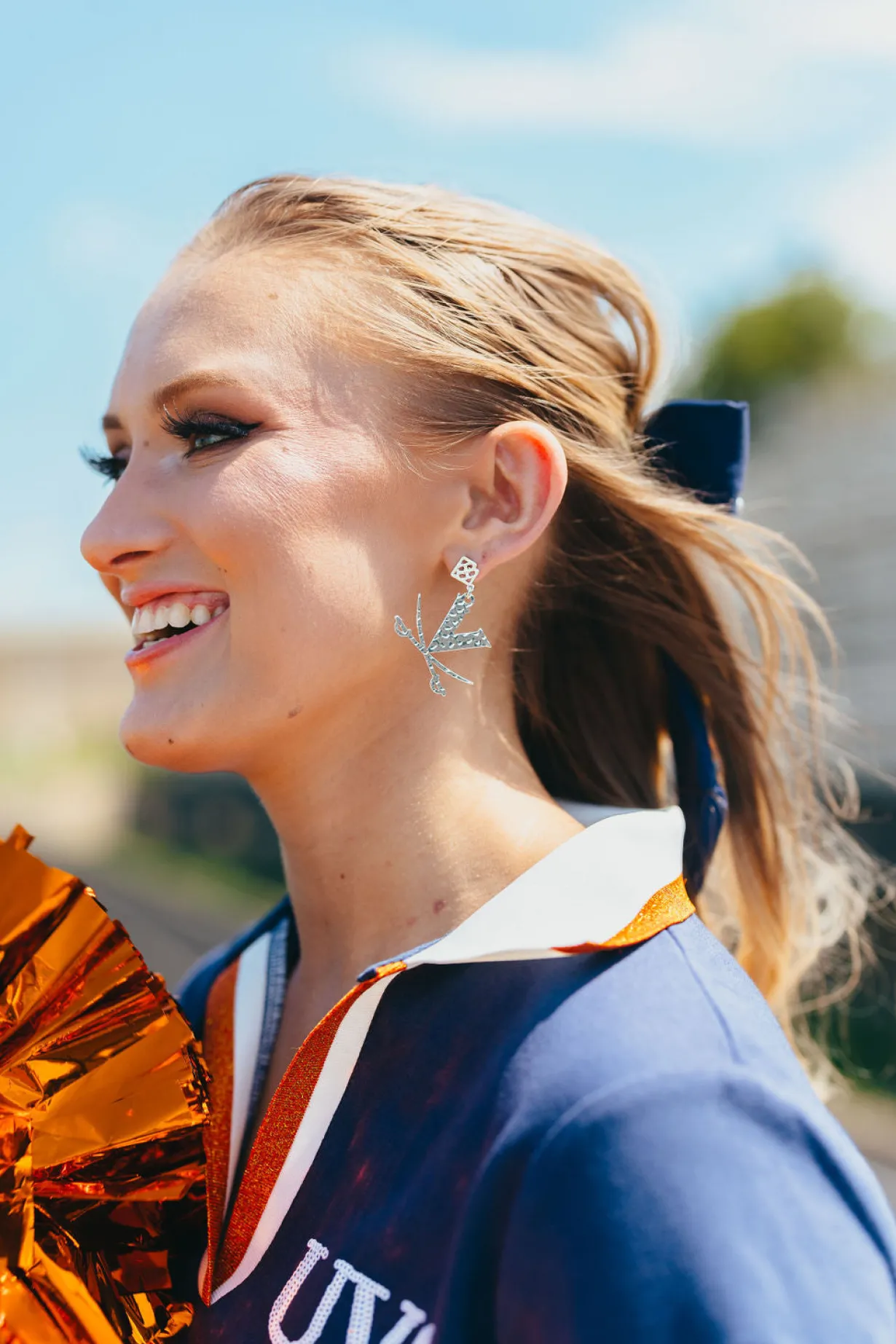 virginia_silver_logo_earr_2.webp Virginia Silver Logo Earring with BC Logo-Brianna Cannon Online