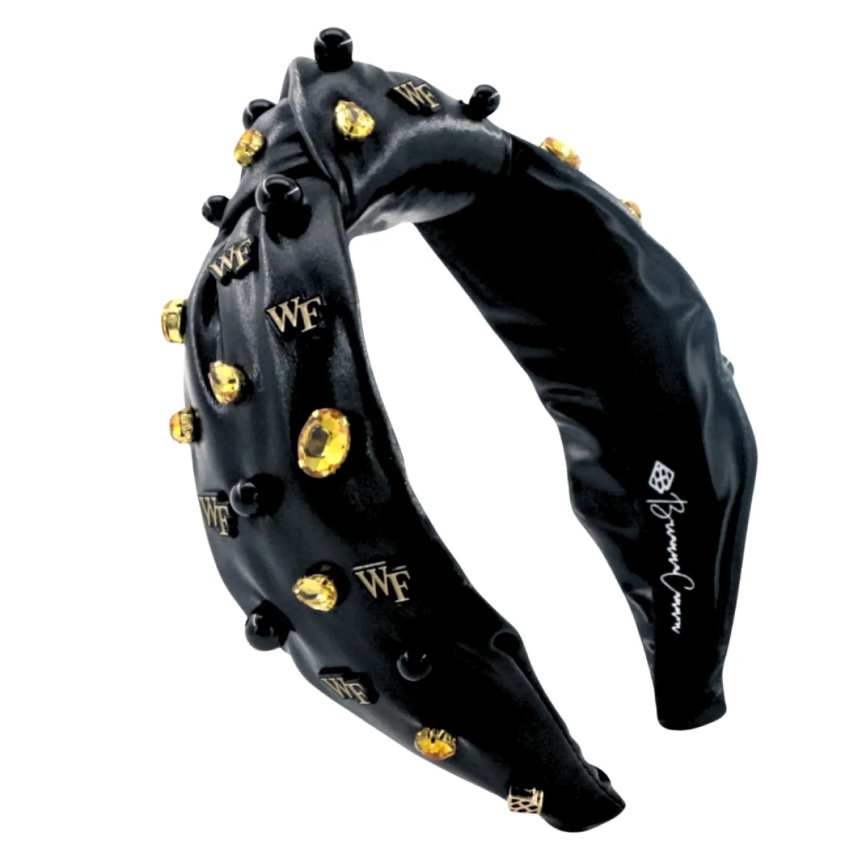 wake_forest_black_logo_he_0.webp Wake Forest Black Logo Headband-Brianna Cannon Outlet