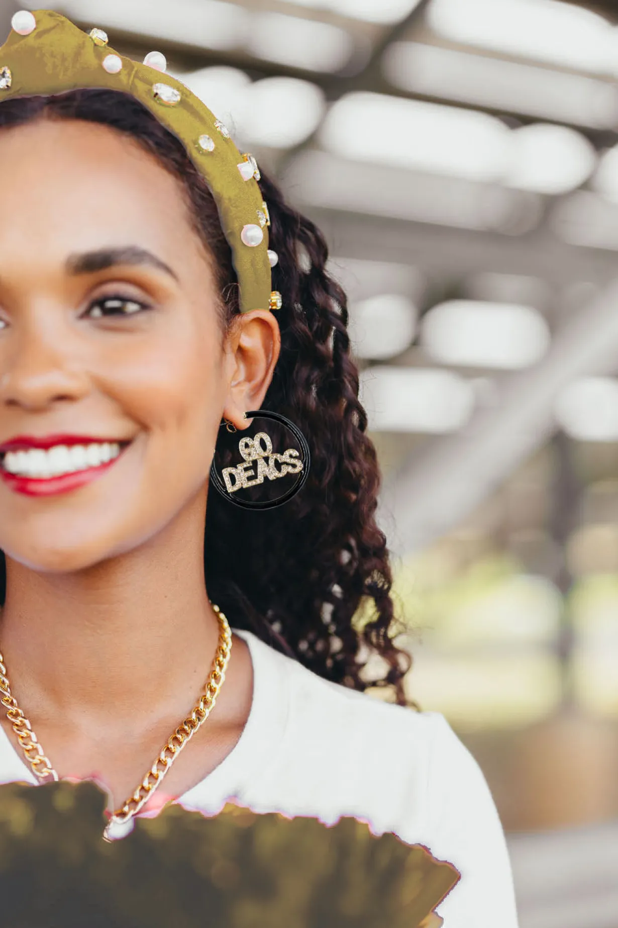 wake_forest_go_deacs_blac_1.webp Wake Forest GO DEACS Black Pavé Hoop Earrings-Brianna Cannon Discount