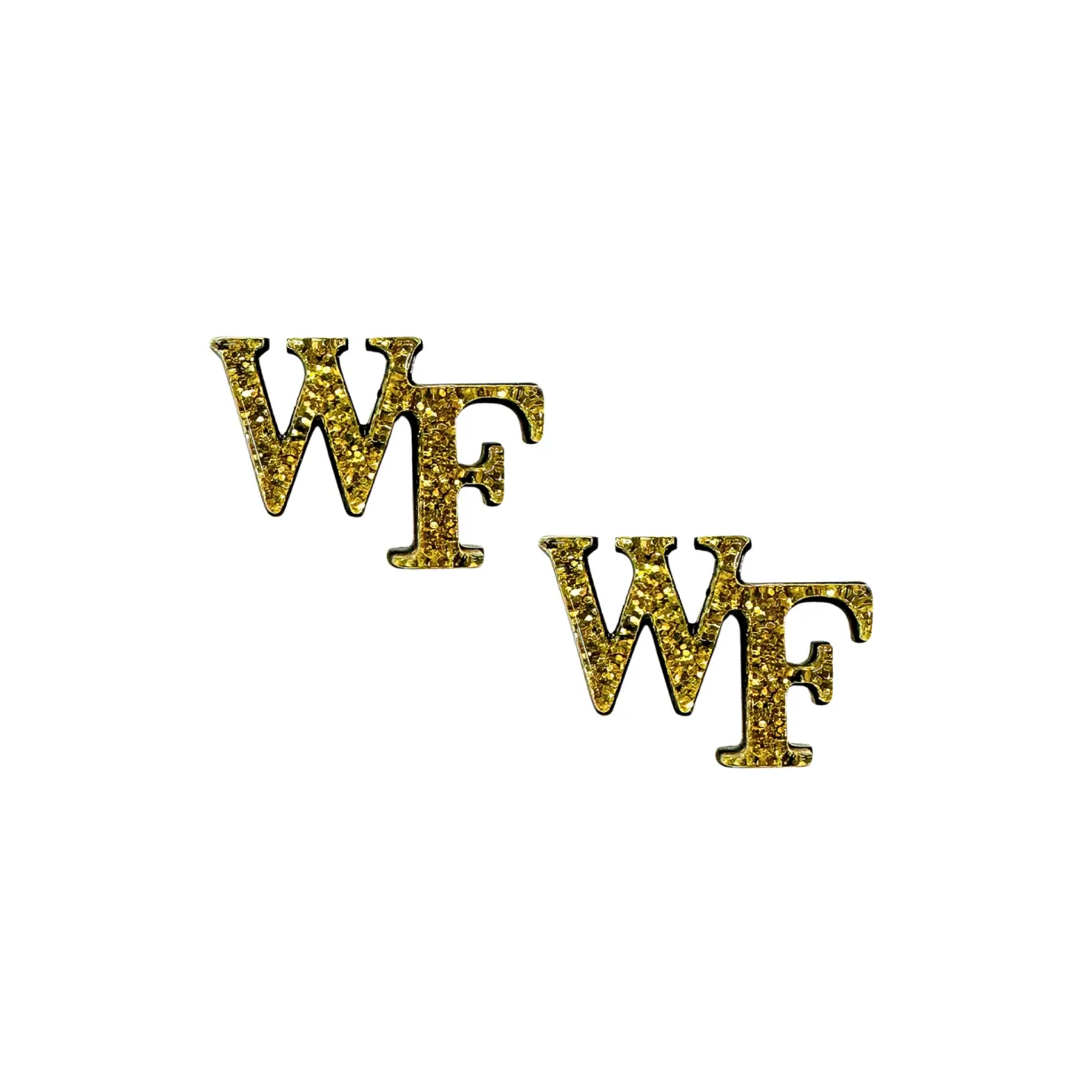 wake_forest_gold_glitter__0-1.webp Wake Forest Gold Glitter Logo Stud Earrings-Brianna Cannon Outlet