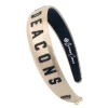 Wake Forest Gold Thin Embroidered Headband-Brianna Cannon Clearance