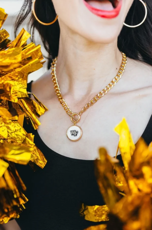 Wake Forest Logo Necklace-Brianna Cannon Discount