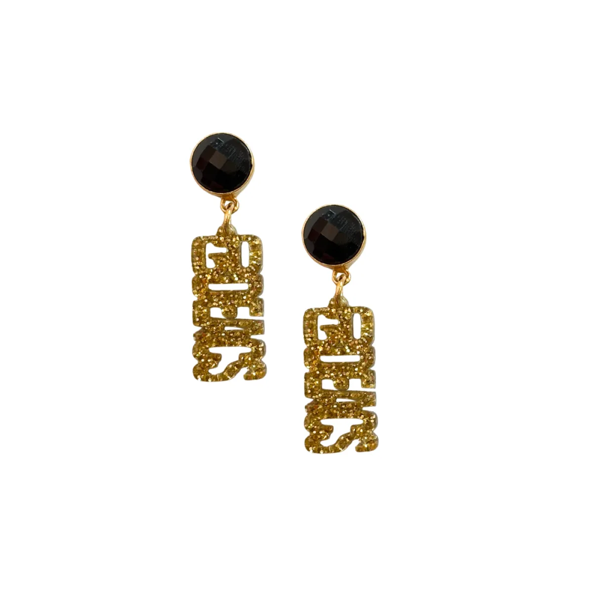 wake_forest_mini_gold_gli_0.webp Wake Forest Mini Gold Glitter GO DEACS Earrings-Brianna Cannon New