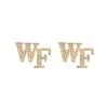 Wake Forest Pavé Logo Studs-Brianna Cannon New