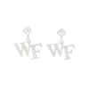 Wake Forest Silver Logo Earring with BC Logo-Brianna Cannon Outlet