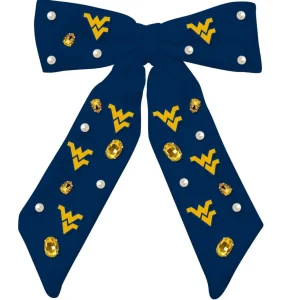 West Virginia Navy Bow Barrette PRE-ORDER-Brianna Cannon Outlet