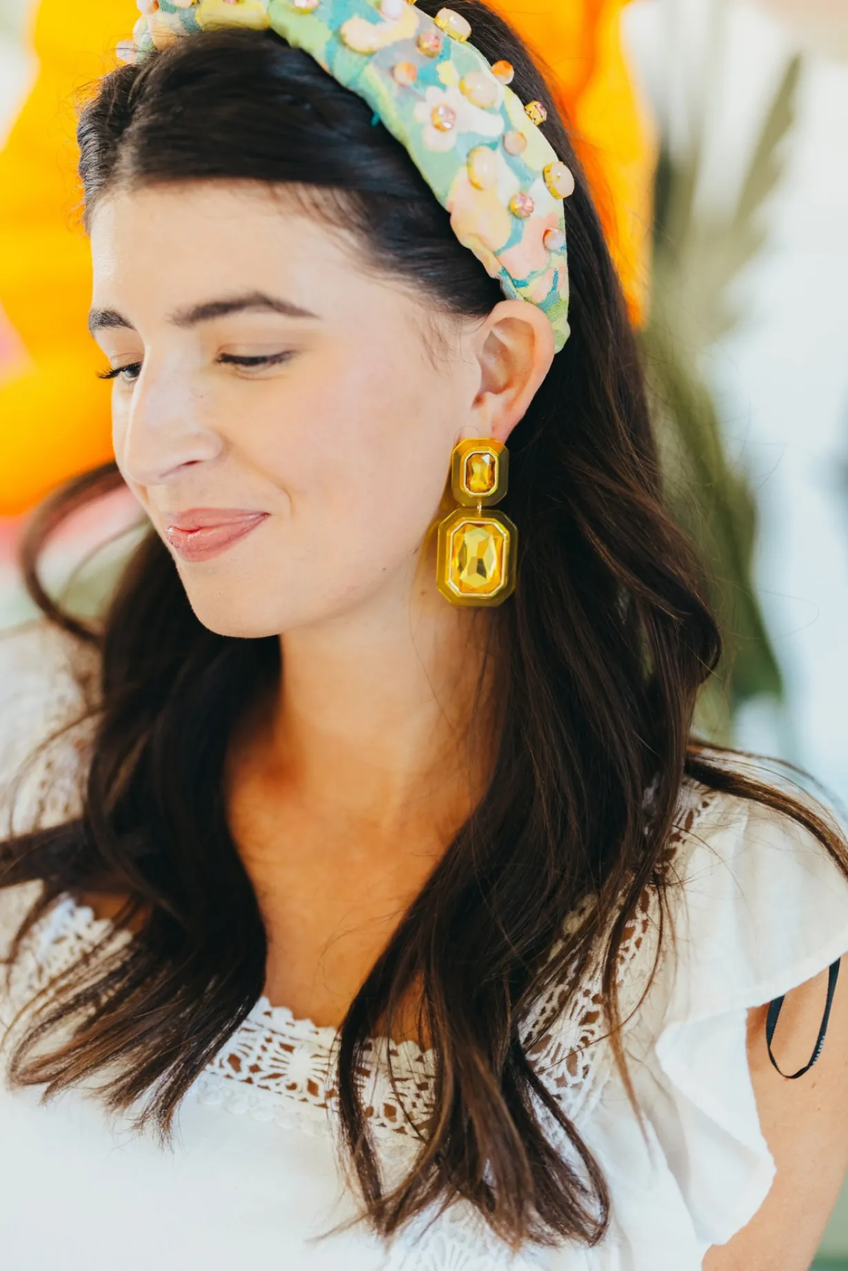 yellow_crystal_drop_earri_2.webp Yellow Crystal Drop Earrings-Brianna Cannon Best
