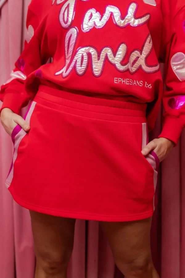 You Are Loved Red Skirt/Skort-Brianna Cannon Best