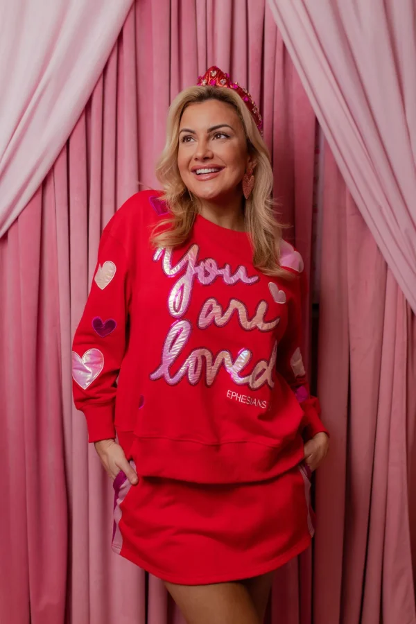You Are Loved Red Skirt/Skort-Brianna Cannon Best